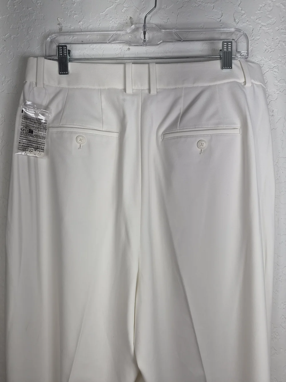 XL Uniqlo Cream Wide-Leg Dress Pants